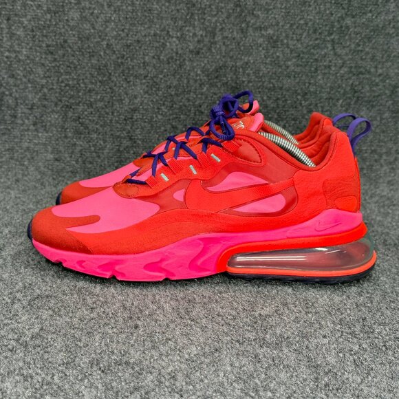 Nike Air Max 270 React Running Shoe Mens Size 10.5 Electronic Music Red Athletic - Picture 5 of 13